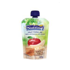 Фруктове пюре Nutrino яблуко, банан та печиво 100 г