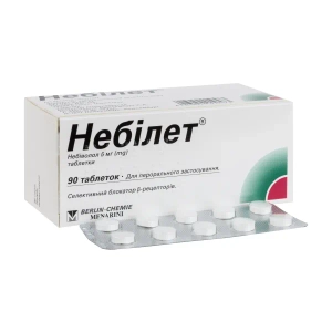 Небилет таблетки 5 мг №90