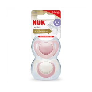 NUK 10730045/1  ПУСТЫШКА GENIUS Р.0  СИЛИК. 2ШТ 9594 ДЕВ.