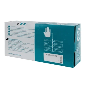 Рукавички медичні BigQ нестерильні латексні без пудри розмір М №100 (50 пар)