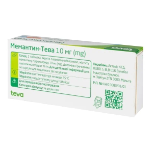 Мемантин таблетки 10 мг №28