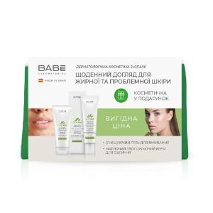 BABE(БАБЕ) 3184 AKN НАБОР КРЕМ Д/ЛИЦА УВЛ. МАТ. 50МЛ +ГЕЛЬ ОЧИЩ 100МЛ