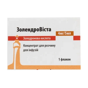 Золедронова кислота-Віста АС концентрат для розчину для інфузій 4 мг/5 мг у флаконі №1