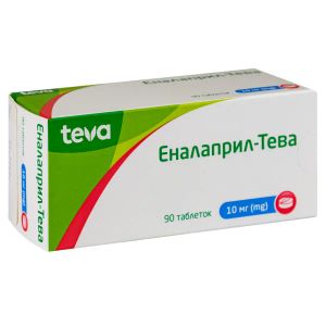 ЭНАЛАПРИЛ-ТЕВА ТАБЛ.10МГ №90