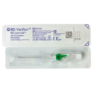 Канюля внутривенная BD Venflon размер 18G (1,2 х 45 мм) зеленая №50