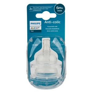 Соска силиконовая Philips AVENT Анти-колик быстрый поток от 6 мес. (SCY764/02) №2