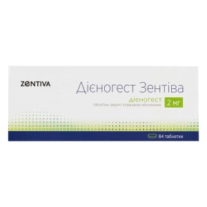 Дієногест Зентіва таблетки 2 мг №84