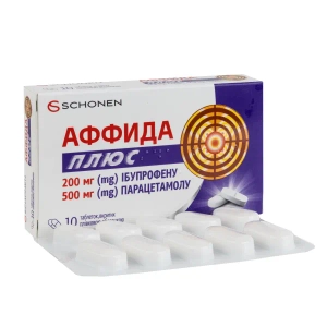 Аффида плюс таблетки 200 мг/500 мг №10