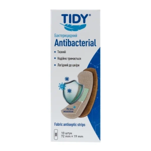 Пластир TIDY бактеріцидний на тканинній основі 72 мм х 19 мм №10