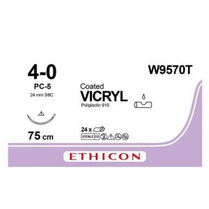 ВИКРИЛ W9570T НЕОКР.№ 4/0, ДЛ. 75 СМ, ИГЛА РЕЖ. 19 ММ 3/8 ОКРУЖ.