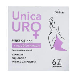 Средство для интимной гигиены профилактичное Жидкие свечи с пробиотиками UnicaUro 9 мл №6