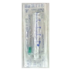 Шприц ін'єкційний Hemoplast двокомпонентний з голкою Луер 20 мл з голкою 0,8 мм х 38 мм №70 штук