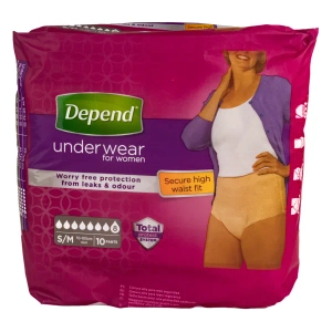 Труси урологічні для жінок Depend розмір S/M об'єм 70-105 см №10