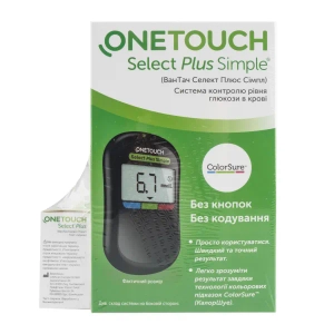 Глюкометр OneTouch Select Plus Simple + тест смужки OneTouch Select Plus №50