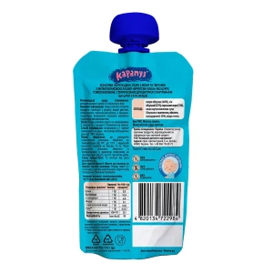 Пюре Карапуз из яблок и персиков с мультизлаковой кашей Фруктовая каша без сахара с 6 месяцев 110 г