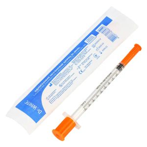 Шприц инсулиновый одноразовый Dr.White U-100 3-х компонентный 1 мл игла 30G (0,32 х 13 мм)