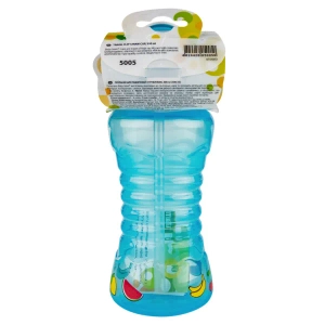 Поильник пластиковый Baby Team 5005 дорожный с трубочкой 300 мл