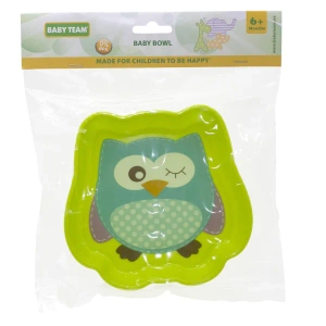 Тарілка пластикова Baby Team 6011 блакитна 370 мл