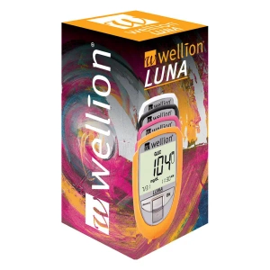 Набор для тестирования уровня глюкозы, холестерина и мочевой кислоты в крови Wellion LUNA Trio черный