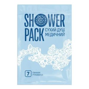 ДУШ СУХОЙ МЕД. SHOWER PACK ПЕРЧАТКИ ПЕННЫЕ 7ШТ 0045
