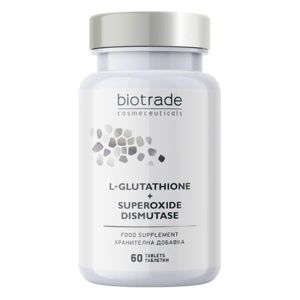 Антиоксидантний комплекс для омолодження та проти пігментації Biotrade L-Glutathione 200 мг + Superoxide Dismutase №60