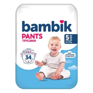 ПОДГ. БАМБИК 5 ТРУСИКИ (12-17КГ) ЮНИОР №34  2543