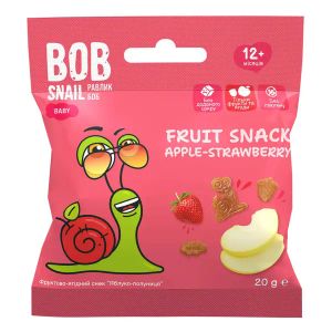 Снек фруктовый Улитка Боб Bob Snail яблоко-клубника 20 г