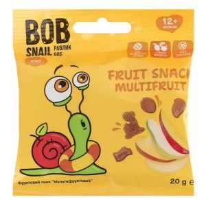 Снек фруктовый Улитка Боб Bob Snail мультифрукт 20 г
