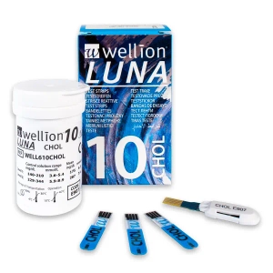 Тест-смужки для тестування рівня холестерину в крові Wellion LUNA №10