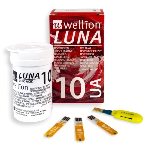 Тест-полоски для тестирования уровня мочевой кислоты в крови Wellion LUNA №10