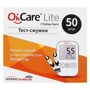 ТЕСТ-ПОЛОСКИ ДЛЯ ГЛЮКОМЕТРА OH"CARE LITE №50