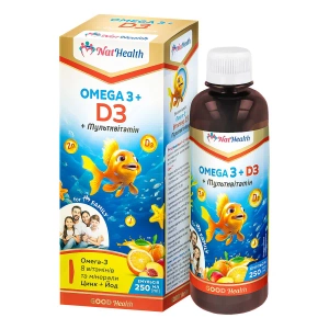 НатХелс Омега 3 + D3 + Мультивитамин во флаконе 250 мл