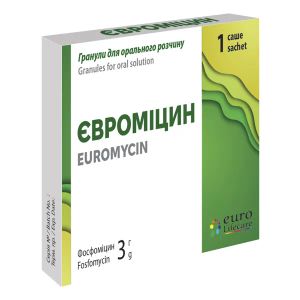 Євроміцин гранули для орального розчину 3 г саше 8 г №1