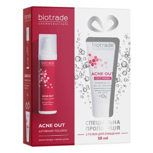 БИОТРЕЙД ACNE OUT НАБОР ЛОСЬОН АКТИВНОДЕЙСТ. ПРОТИВ УГРЕЙ 60МЛ+ГЕЛЬ 50МЛ  2437
