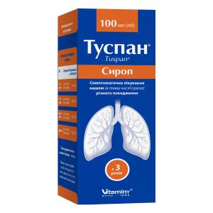 Туспан сироп 1,5 мг/мл флакон 100 мл