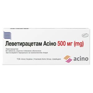 Леветирацетам Асіно таблетки вкриті оболонкою 500 мг №60