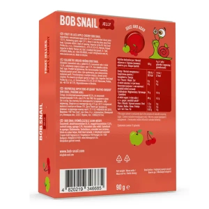 КОНФЕТЫ ФРУКТОВЫЕ БЕЗ САХАРА УЛИТКА БОБ ЯБЛОКО ВИШНЯ 90Г  6685