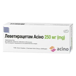 Леветирацетам Асіно таблетки вкриті оболонкою 250 мг №60