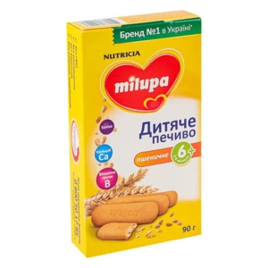Печиво дитяче пшеничне Milupa для дітей від 6 місяців 90 г