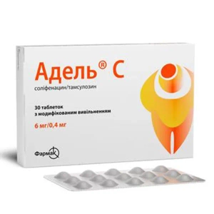 Адель С таблетки з модифікованим вивільненням 6 мг + 0,4 мг №30
