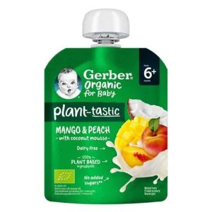 Пюре фруктове Gerber Organic Манго з 6-ти місяців пауч упаковка 80 г