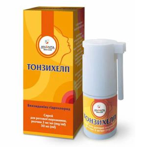 ТОНЗИХЕЛП СПРЕЙ Д/РОТОВ. ПОЛОСТ. 3 МГ/МЛ ФЛ. 30 МЛ
