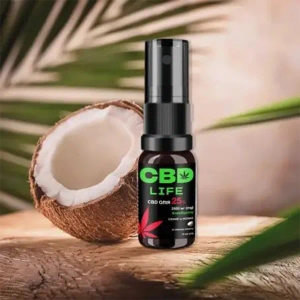 Канабідіол CBD life Олія 25% оральний спрей зі смаком кокоса по 10 мл у флаконі