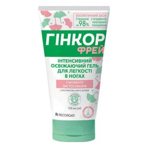 Гінкор Фрей інтенсивний освіжаючий гель для легкості в ногах в тубах по 150 мл