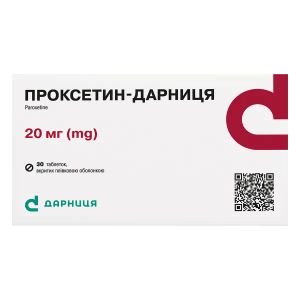 Проксетин-Дарниця таблетки вкриті оболонкою 20 мг №30