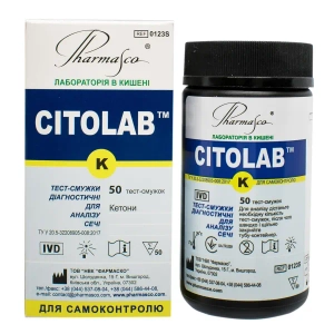 ТЕСТ-ПОЛОСКА CITOLAB K  №25 Д/ОПРЕД. КЕТОНОВ (АЦЕТОН)