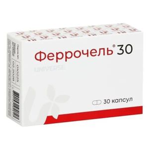 ФЕРРОЧЕЛЬ 30 КАПС. 300МГ №30
