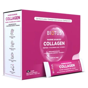 BIOTUS МОРСКОЙ КОЛЛАГЕН + ГИАЛУРОН.К-ТА + ВИТАМ.С  ПОР. 5000 МГ САШЕ №30