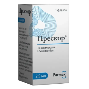 ПРЕСКОР КОНЦ.Д/П Р-РА Д/ИНФ 2,5 МГ/МЛ ФЛ. 2,5 МЛ №1