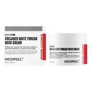 Ліфтинг-крем для шиї з пептидами та колагеном MEDIPEEL Premium Collagen Naite Thread 100 мл